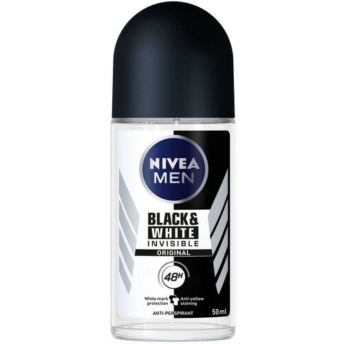 Nivea muški roll on dezodorans Black & White 50 ml Slike