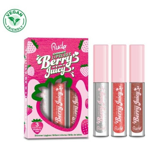 Rude Cosmetics berry juicy lip gloss set - shimmer | sjajevi i balzami za usne Slike