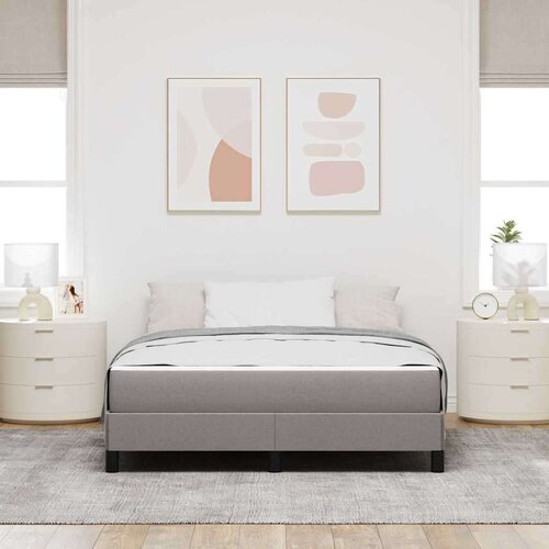 vidaXL Krevet s opruga kutije Sivo-smeđa 140 x 190 cm tkanina Cijene