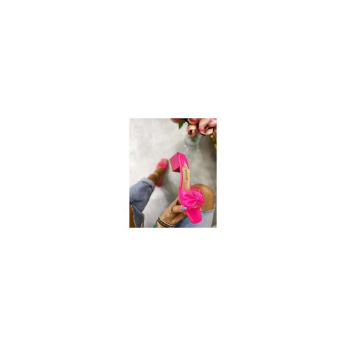 ženske papuče na deblju štiklu - pink Slike