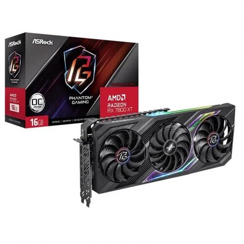 AsRock svga radeon RX7800XT phantom gaming oc 16G GDDR6, RX7800XT pg 16GO Slike