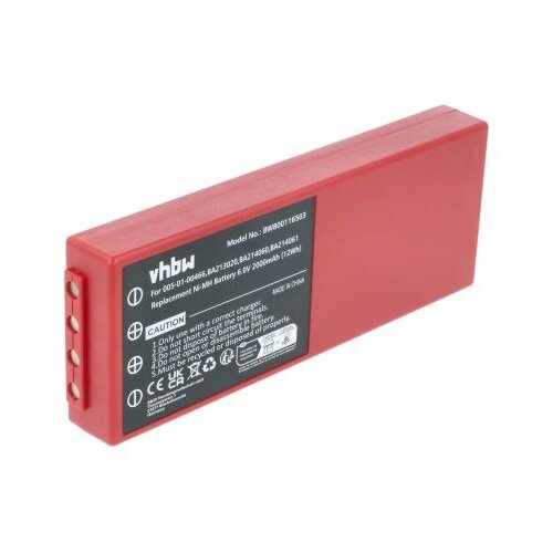 VHBW Baterija za HBC Radiomatic BA210040 / BA211060, rdeča, 2000 mAh Cene
