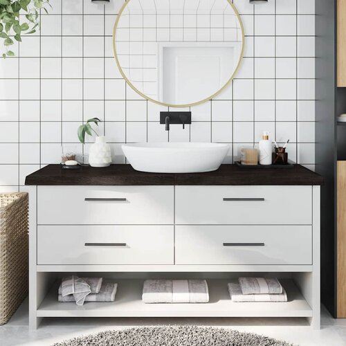  Kupaonska radna ploča tamnosmeđa 160x60x(2-6) cm tretirano drvo Cijene