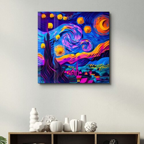 WALLXPERT SPK-3006 - Vi&scaron;enamenska dekorativna slika od kaljenog stakla 50 x 50 cm Cene