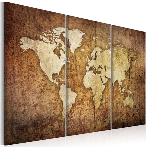  Slika - World Map: Brown Texture 90x60 Slike