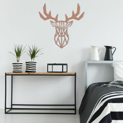 Wallity deer2 - copper copper decorative metal wall accessory Slike