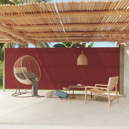 vidaXL Zložljiva stranska tenda za teraso 200x600 cm rdeča Cene
