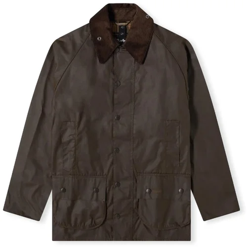 Barbour Beaufort Wax Jacket - Olive Smeđa