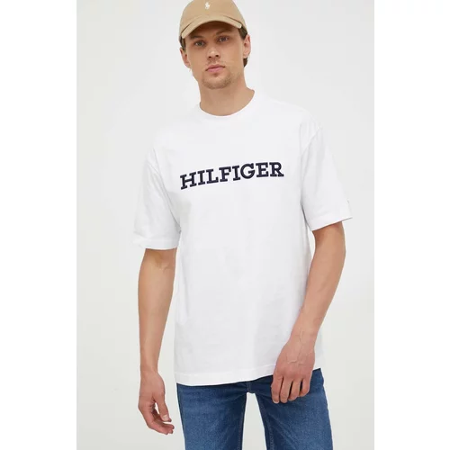 Tommy Hilfiger Bombažna kratka majica bela barva
