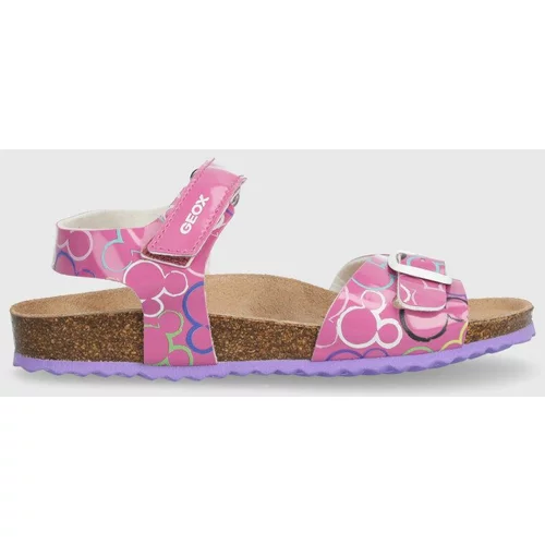 Geox Otroški sandali x Disney roza barva
