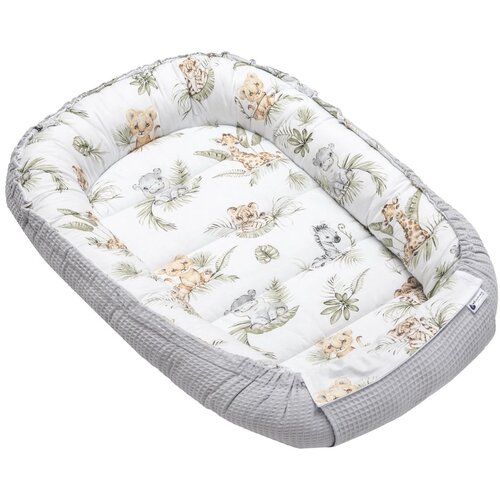Medi Partners Baby cocoon/nest – Waffle – Safari + gray Waffle Cene