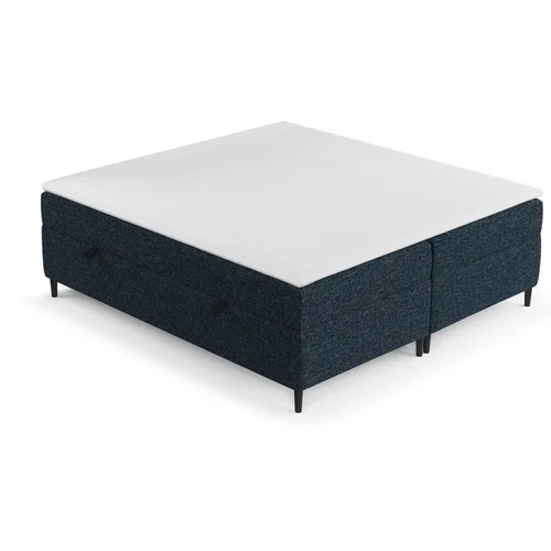 Maison de Rêve Tamno plavi boxspring krevet s prostorom za odlaganje 200x200 cm Araya –