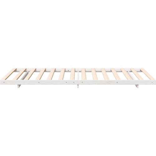 VidaXL Krevet s daskama Bijela 100 x 200 cm Masivna borovina Slike