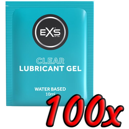 EXS Clear Lube Sachets 10ml 100 pack Slike