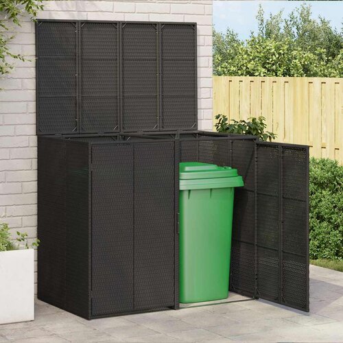  &Scaron;katla za smeti 2 pcs Črna 65 x 80 x 115 cm Polietilen - - črna - 25.4 - 65 x 80 x 115 cm - 2025- Cene