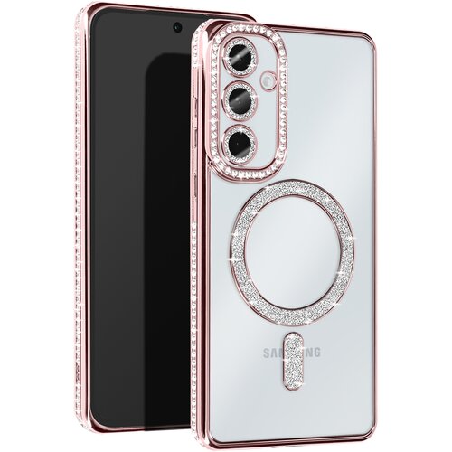 AVIZAR Diamantno ohišje za Samsung Galaxy A35 MagSafe Contour Strass, Šampanjec roza, (5000011322) Cene