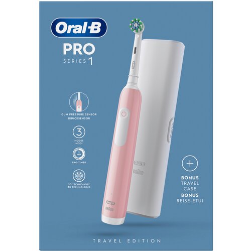 Oral-b Pro 1 Cross Action Pink s putnim etuijem, elektricna cetkica za zube. Cijene