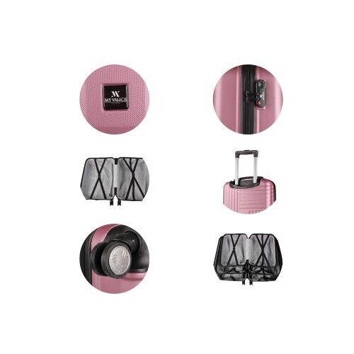 Zoozie Bags Set kofera 8418, 2 dijela, Rose Gold Slike