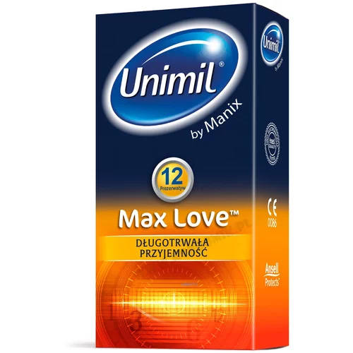Ansell/Mates Unimil Max Love 12 pack