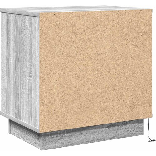  Noćni ormar Siva 50 x 34,5 x 50 cm. Konstruirano drvo Slike