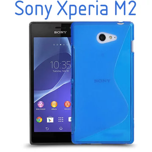  Gumijasti / gel etui S-Line za Sony Xperia M2 - modri