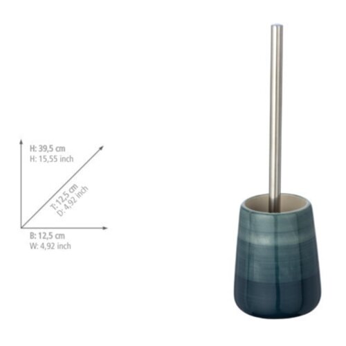 Wenko 22648100 - set za WC POTTERY 12,5x39,5 cm tirkizna Slike