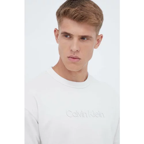 Calvin Klein Pulover za vadbo Essentials siva barva