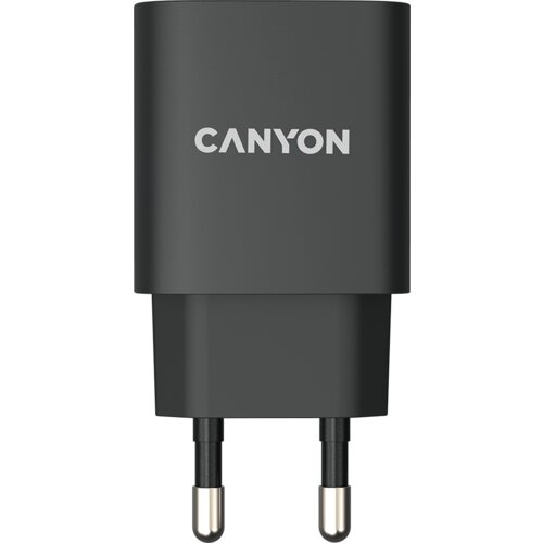 Canyon power adapter canyon H-20-02 pd 20W usb-c black (CNE-CHA20B02) Slike