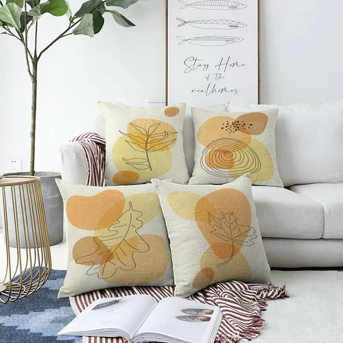 Minimalist Cushion Covers set od 4 ukrasne jastučnice Sunset colours, 55 x 55 cm