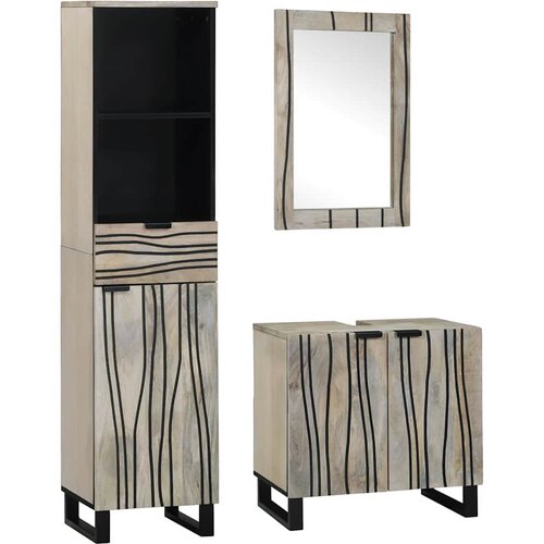  Set namje&scaron;taja za kupaonicu 3 pcs Bijelo Konstruirano drvo Cijene