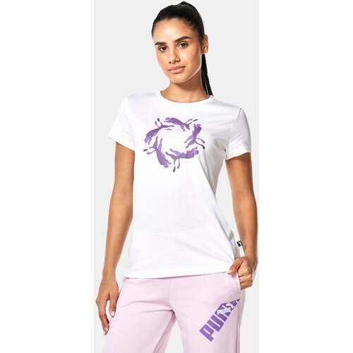 Puma Ženska majica ESS+ Graphic Tee, Bela Cene