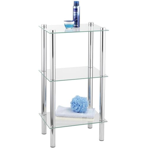 Wenko 15851100 - Regal YAGO 40x74 cm srebran/proziran Cene