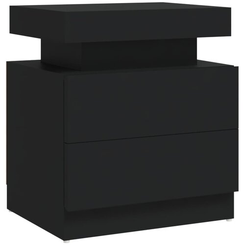 Maison Chic Nočna omarica - Nočna miza črna 45x35x52 cm inženirski les, (21688048) Slike