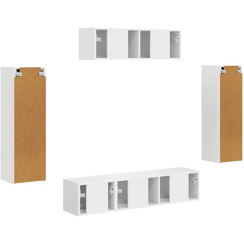  ormar 5 pcs Bijelo Slike
