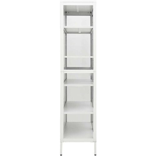 VidaXL Razstavna omarica bela 90x40x180 cm jeklo in kaljeno steklo Slike