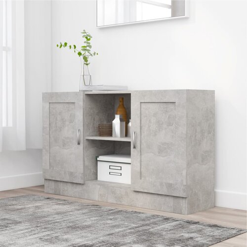  Komoda siva boja betona 120 x 30,5 x 70 cm konstruirano drvo Cijene