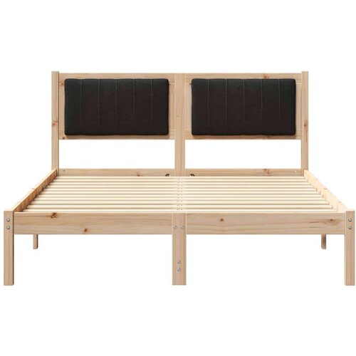  Krevetni okvir s tapiciranim uzglavljem Crna 135 x 190 cm Slike