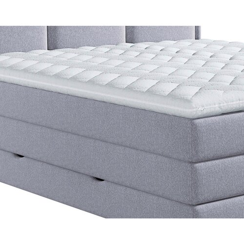 MID.YOU POSTELJA BOXSPRING 180 cm x 220 cm , tekstil siva Slike