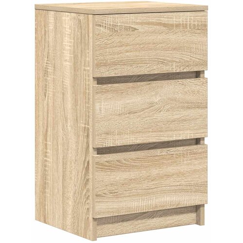  Noćni ormarić s 3 ladice sonoma hrast 39x35x65 cm Slike