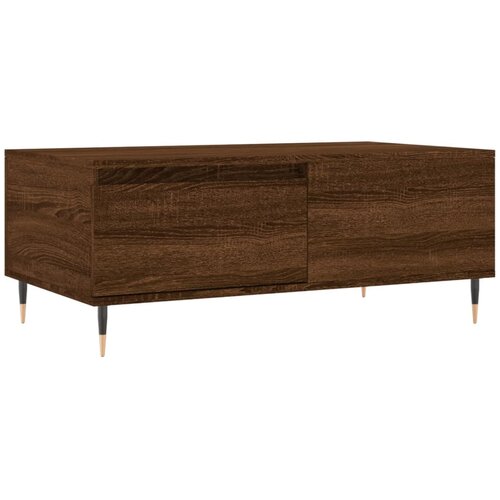 Maison Chic Klubska mizica - kavna mizica - Nizka mizica rjav hrast 90x50x36,5 cm inženirski les, (21754577) Cene