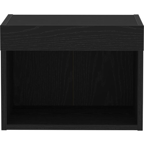  Set TV komoda s LED svjetlima 2 pcs Crni hrast 40 x 30 x 30 cm Slike