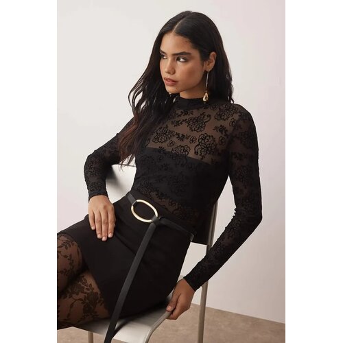 TRENDYOLMILLA ženski body Tpraw26Bd00010, Crna / Crna Cene