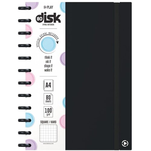  Disc 80, sveska sa spiralom, A4, dikto, 80 listova - odaberite boju Slike