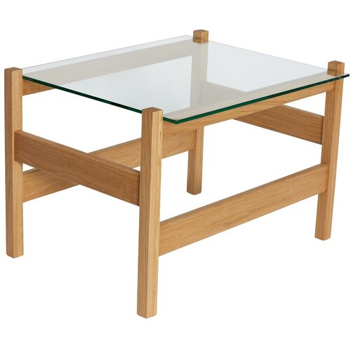 H&amp;uuml;bsch Stolić za kavu sa staklenom pločom stola u prirodnoj boji 52x66 cm Ledge &amp;ndash; Slike
