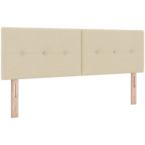 VidaXL Naslon za glavo s gumbi, krem, 140 cm, blago, (22008459) Slike