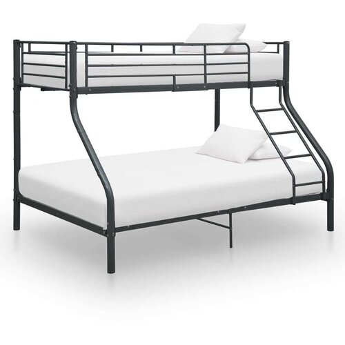 vidaXL Okvir za krevet na kat crni metalni 140 x 200 / 90 x 200 cm Cene