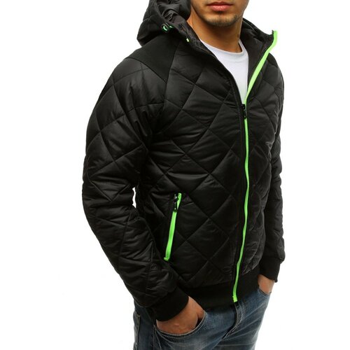 DStreet Men's quilted transitional black jacket TX3780z Cene