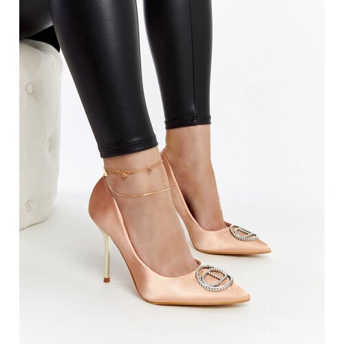 Gemre Light Pink Stilettos with Rhinestones Elife Cene