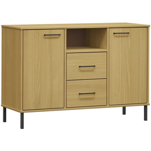 Maison Chic Komoda - Predalnik s kovinskimi nogami rjava 113x40x77 cm trden les OSLO, (21719325) Cene