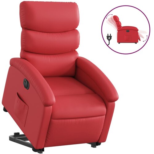 Maison Chic Električni naslanjač - Relax naslanjač s funkcijo vstajanja rdeče umetno usnje, (22061709) Cene